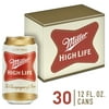 Miller High Life Beer, 30 Pack, 12 fl oz Aluminum Cans, 4.6% ABV, Domestic Lager