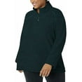 thumbnail image 4 of Eddie Bauer Womens Midweight Quarter Zip Fleece Pullover (Evergreen, X-Large), 4 of 5
