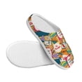thumbnail image 3 of Wukai Retro Summer Stamp Print Women's Indoor Bedroom Slipper Slip On Shoes, Unisex House Shoes with Anti-Skid Sole for Men, Gift for Women Men-11, 3 of 7