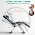 thumbnail image 4 of MOPHOTO Zero Gravity Chair Folding Outdoor Patio Recliner with Detachable Cushion,Cup Holder,Headrest,26"D x 20"W x 45"H, 4 of 11