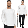 thumbnail image 5 of Xidunhg Men's Rash Guard Long Sleeve Shirt UPF 50 Sun Protection Quick Dry Moisture Wicking Lightweight for Swimming Surfing Outdoor White L, 5 of 8
