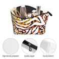 thumbnail image 6 of ZNDUO Travel Makeup Bag for Women Abstract Geometric Leaf Texture Toiletry Bag, Multifunctional Storage Bag Cosmetic Bag Make Up Organizer, 6 of 7