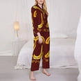 thumbnail image 3 of Pofeuu 2025 New Year 4 Print Womens Pajamas Set Long Sleeve Sleepwear Button Down Nightwear Soft Pj Lounge Sets Button Down Pajamas Women-XX-Large, 3 of 7