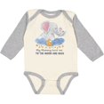 thumbnail image 3 of Inktastic My Mommy Loves me to the Moon and Back Elephant Family Boys or Girls Long Sleeve Baby Bodysuit, 3 of 5