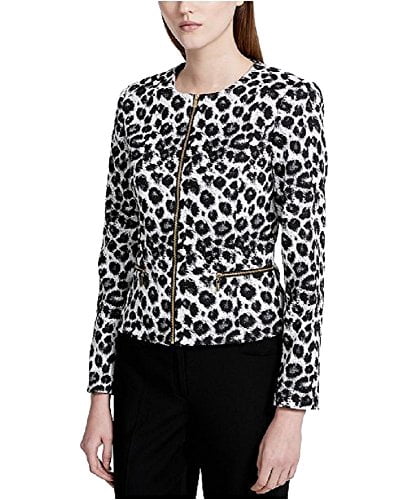 Calvin Klein Animal-Print Jacket (Black 