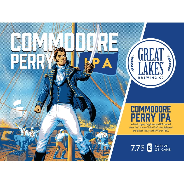 80s 米軍　BEER HUNT 85 RLT-4第4連隊戦闘団 特大プラーク Great Lakes Commodore Perry IPA Craft Beer, 12 fl oz, 12 Pack Cans