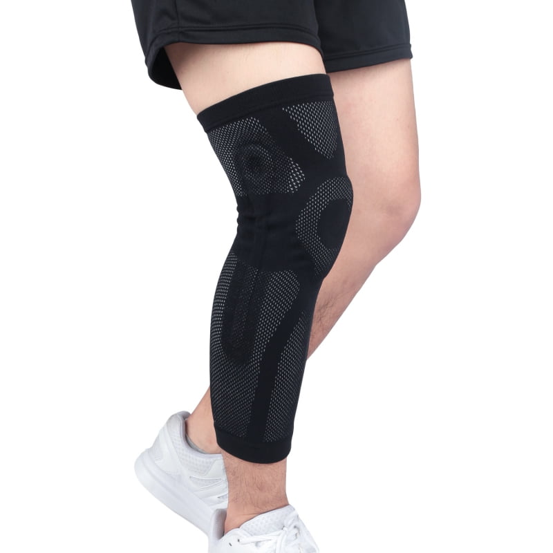 Oaktree--Long Knee Pads,  Anti-slip Breathable Knitted Leg Support Protector Outdoor Gym Cycling Basketball Fitness Sportswear Accessories