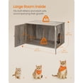 thumbnail image 5 of Cat Litter Box Enclosure, End Table, 27.6 x 19.7 x 19.7 Inches | Litter Box Furniture Hidden with Removable Divider, Indoor Cat House, Heather Greige UPCL022K01, 5 of 6