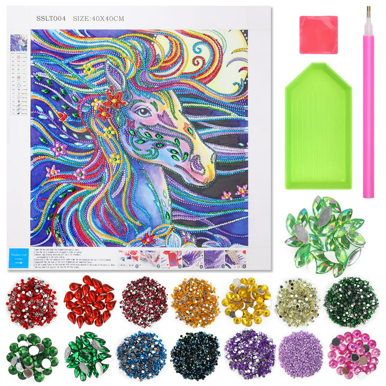 5D Diamond Painting Kits for Kids - Gem Art Kits for Kids 9-12 Girls -  Sticker Arts and Crafts for Kids Ages 8-12 - Gem Painting Kit - 10 Year Old