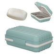 thumbnail image 2 of 1 Pc Bar Soap Holder Dish for Shower, Travel Soap Case with Lid for Gym, Camping Essentials, Hiking, Travel Size Toiletries, Portable, Leakproof, Brown, 4.72x2.99x1.96 Inch, Blue, 2 of 8