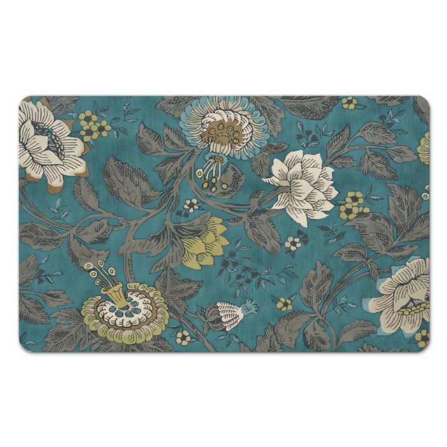 Trendy 20x32 inch Floral Bathroom Rugs - Large Machine Washable Non-Slip Rug for Kitchen and Dining - Cozy Office Room Rug