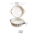 thumbnail image 2 of European-style Ceramic Cheese Gratin Dish for Home Use, Creative Wide Noodle Baking Tray for Oven, 2 of 5
