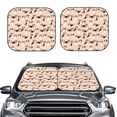 thumbnail image 2 of Windshield Sun Shade, Beagle Dog On Brown Foldable Car Sun Shade Windshield For Front, 2 Pieces, 2 of 4