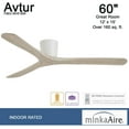 thumbnail image 4 of Minka Aire F663-WHF/BW Avtur 60" Flat White Hugger Ceiling Fan + Remote Control, 4 of 5