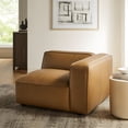 thumbnail image 2 of Modular Armchair, Brown, Faux Leather, Living Room Lounge Cafe Lobby Hospitality Restaurant, Modern Contemporary, HB37656, 2 of 10