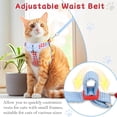 thumbnail image 6 of Cat Vest Harness and Leash Set for Walking Escape Proof, Adjustable Kitten Harness and Leash Set Breathable Mesh with Bow Harness for Kitty Puppy Bunny(Blue Plaid, L), 6 of 6