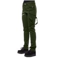 thumbnail image 5 of Summer Saving Womens Cargo Pants Cargo Pants for Women Fashion Slash Zipper Mid Waist Solid Work Long Pants Trendy 4-way Buckle Straight Leg Pocket Cargo Pants Trousers Fall, 5 of 7