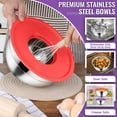 thumbnail image 6 of Mixing Bowls with Lids Set of 9, Vesteel Stainless Steel Mixing Bowls Metal Nesting Salad Bowls Attach with 3 Graters for Kitchen Grating/ Shredding, Size 4.6, 2.6, 2, 1.5, 1, 0.7 QT - Multi-Color, 6 of 8