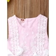 thumbnail image 5 of Gureui Newborn Baby Girl Sleeveless Jumpsuit Delicate Lace Flowers Bow Snap Closure Bodysuit Outfits, 5 of 5