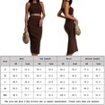 thumbnail image 2 of Falda Conjunto de falda con abertura ajustada para mujer, 2 uds., Top corto + faldas, ropa informal ajustada para mujer Ygjytge Marrón T S para Mujer, 2 of 6