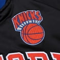 thumbnail image 4 of Men's Mitchell & Ness Black New York Knicks Hardwood Classics  Throwback Wordmark Raglan Full-Snap Jacket, 4 of 5