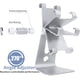thumbnail image 3 of Soporte para Celular, Universal Multiángulo Ajustable, Plegable de Aluminio, Compatible con iPhone 16/15/14/13 Pro MAX, Galaxy S24 S23 S22 Ultra, Huawei, Redmi (Plata),Plata, 3 of 9