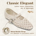 thumbnail image 2 of Mary Jane Flats for Women, Comfortable Round Toe Dressy Ballet Flats with Braided Adjustable Buckle and Memory Foam Cushioning, 2 of 6