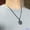 black, variant on Stainless Steel Positive Pentagram Star Pendant Necklace For Men Women Box Chain-silver-20 inch