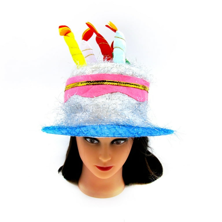 Funny Novelty Birthday Cake Candles Hat Costume Accessory Gag Gift Fun Party Cap Funny Novelty Birthday Cake Candles Hat Costume Accessory Gag Gift Fun Party Cap