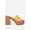 Tan, variant on SCANDAL Slip on Block Heel Sandals