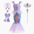 thumbnail image 1 of Vestido de princesa con encanto de La Sirenita, disfraces de Cosplay para niños y niñas, vestido de escenario de fiesta de cumpleaños de sirena, ropa de Halloween Fivean unisex, 1 of 2