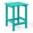 thumbnail image 3 of WestinTrends Malibu 3-Pieces Adirondack Chairs Set with Side Table, All Weather Outdoor Seating Plastic Patio Lawn Chair Folding for Outside Porch Deck Backyard, Turquoise, 3 of 15