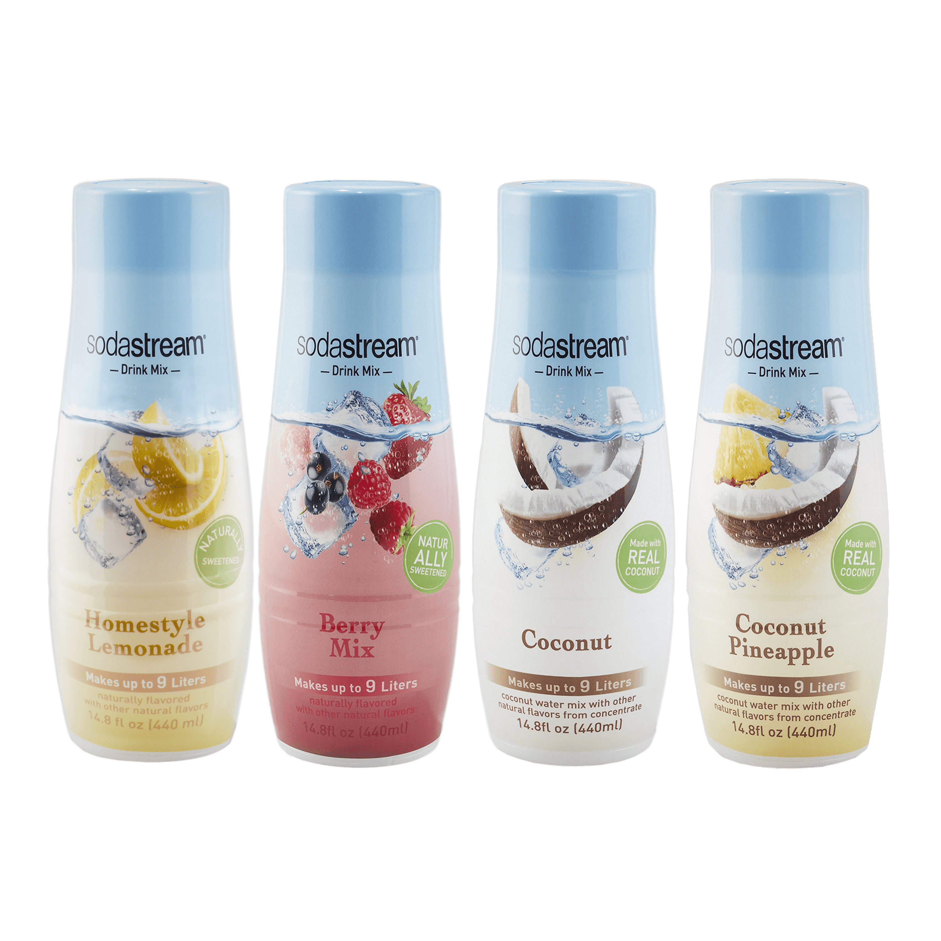 SodaStream Fruits Sparkling Drink Mix Variety Pack, 14.8 Fl Oz, 4 Count