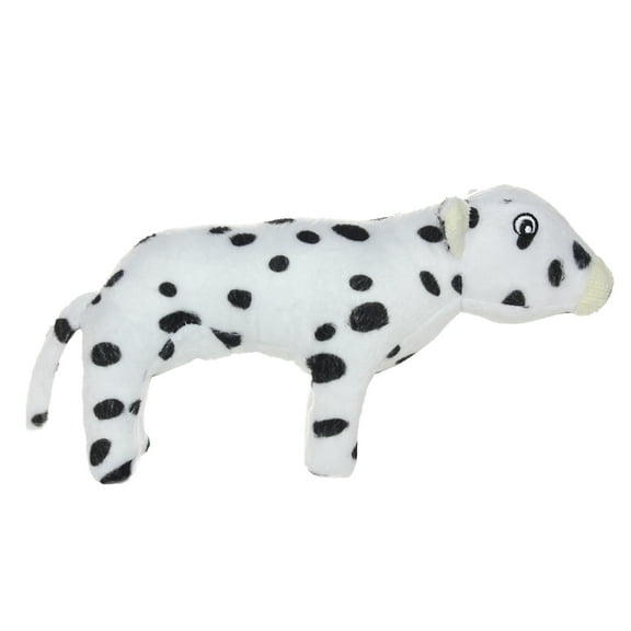 Mighty Jr Farm Cow Durable Plush Squeaky Dog Toy