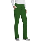 Barco One 5206 Women's 5 Pocket Knit Waist Cargo Scrub Pant Hunter Green M