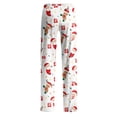 thumbnail image 4 of Christmas Pajama Pants for Women Christmas Deer Santa Claus Print Pj Bottoms Soft Casual Comfy Lounge Sleep Pants Loose Fit Pjs Pants Wine,2XL, 4 of 5