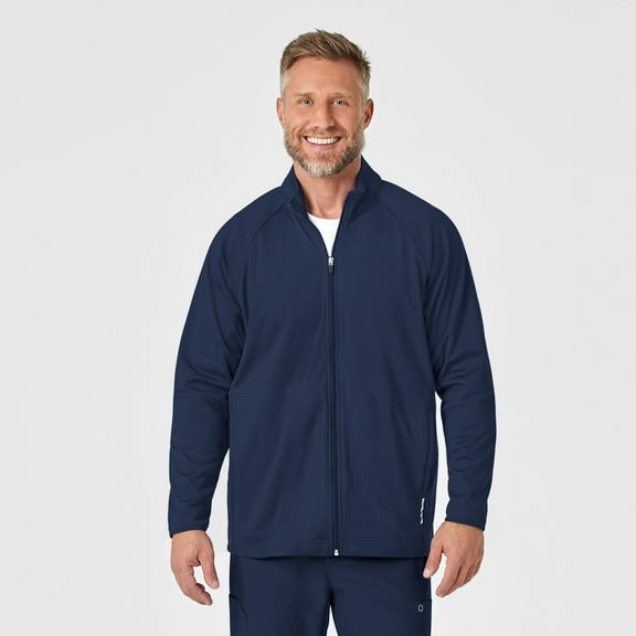 Wink Knits and Layers Men's Fleece Full Zip Jacket, Navy, XS