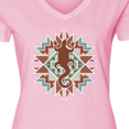 thumbnail image 3 of Inktastic Southwestern Native Pattern Lizard Women's V-Neck T-Shirt, 3 of 4