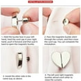 thumbnail image 4 of ​​Heart-Shaped Magnetic Curtain Clips Pair - 25mm Light-Blocking Drapery Holders No-Tools Installation Living Room Window​​, 4 of 5
