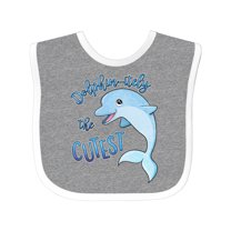 Inktastic Dolphin-itely the Cutest Boys or Girls Baby Bib