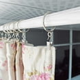 thumbnail image 4 of Wosthever Gancho para cortina de 10 piezas, decoración colgante para ventana, anillos para cortinas, accesorio de alta resistencia, hogar, dormitorio, Tratamientos de ventanas Plata Wosthever HA067751-02, 4 of 6