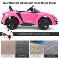 thumbnail image 6 of Infans 12V Kids Ride On Car 2.4G RC Electric Vehicle w/ Lights MP3 Openable Doors Pink, 6 of 7