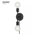 thumbnail image 5 of Hampton Bay Stockport 2-Light Matte Black Wall Sconce, 5 of 9