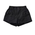 thumbnail image 4 of CAIVO Women Workout Utility Shorts Green With Elastic Waist And Pockets Breathable Stretchy Dance And Sport Short Mid Length Vacation Summer Outdoor Casual Solid Color Bottoms, 4 of 4