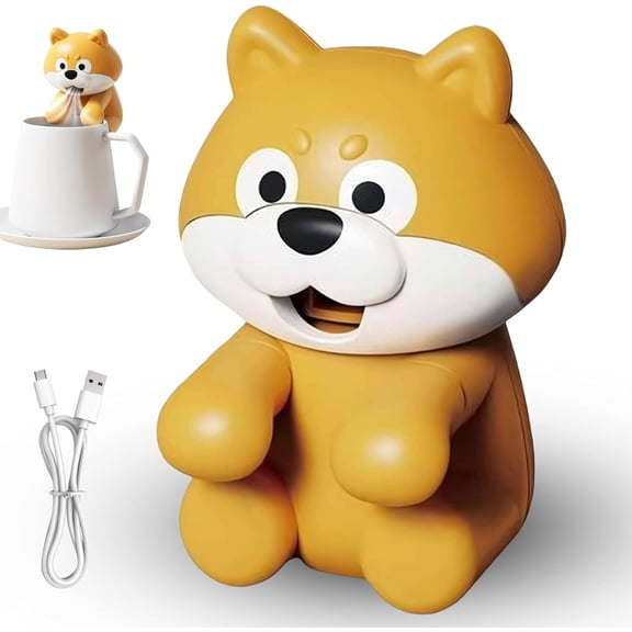 Mini Food Cooling Fan, Clip-On Mini Fan for Cup & Bowl, Dog-Shaped Air-Blowing Cooling Attachment for Hot Drinks, Rechargeable Portable Food Cooling Fans for Desk & Kitchen