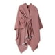 thumbnail image 1 of Chal de mujer de punto liso con abertura en la barra, ideal para combinar con un chal de invierno de poliéster., 1 of 2
