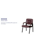 thumbnail image 4 of Emma + Oliver Burgundy LeatherSoft Executive Reception Chair with Black Metal Frame, 4 of 12