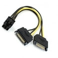 thumbnail image 6 of Xiwai Cable Dual two SATA 15 Pin Male M to PCI-e Express Card 6 Pin Female Graphics Video Card Power Cable 15cm, 6 of 7