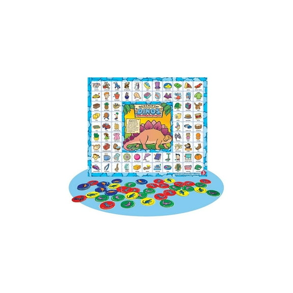 Super Duper Publications | Descripto Dinos 1,036 Picture Word Vocabulary Jumbo Game Boards | Educational Learning Materials for Children