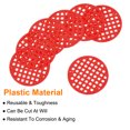 thumbnail image 3 of Uxcell 0.98 inch Round Flowerpot Hole Mesh Pad Grid Screen Mat Plastic Red 50pcs, 3 of 5